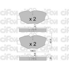 822-562-0 CIFAM Комплект тормозных колодок, дисковый тормоз