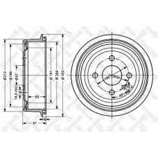 6025-9905-SX STELLOX Тормозной барабан