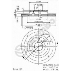 BS 7876 BRECO Тормозной диск