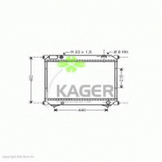 31-1058 KAGER Радиатор, охлаждение двигателя