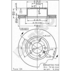 BS 8309 BRECO Тормозной диск