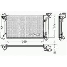 DRM50010 DENSO Радиатор, охлаждение двигателя