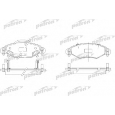 PBP1513 PATRON Комплект тормозных колодок, дисковый тормоз