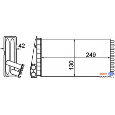 8FH 351 315-461 HELLA Теплообменник, отопление салона