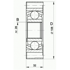 CVJ5412.20 OPEN PARTS Шарнирный комплект, приводной вал