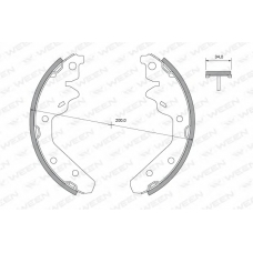 152-2420 WEEN Комплект тормозных колодок