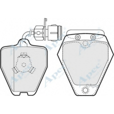PAD940 APEC Комплект тормозных колодок, дисковый тормоз