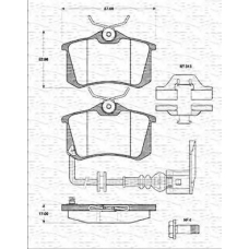 363702161257 MAGNETI MARELLI Комплект тормозных колодок, дисковый тормоз