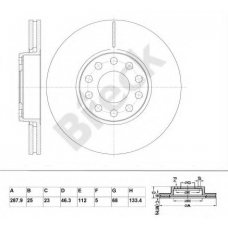 BR 336 VA100 BRECK Тормозной диск