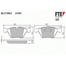 BL1738A2 FTE Комплект тормозных колодок, дисковый тормоз