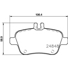 8DB 355 021-791 HELLA Комплект тормозных колодок, дисковый тормоз