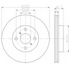 8DD 355 113-581 HELLA Тормозной диск