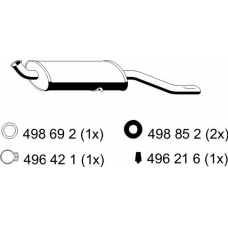 213066 ERNST Глушитель выхлопных газов конечный