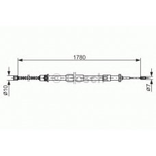 1 987 477 486 BOSCH Трос, стояночная тормозная система