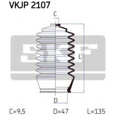 VKJP 2107 SKF Комплект пылника, рулевое управление