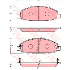 GDB7236 TRW Комплект тормозных колодок, дисковый тормоз