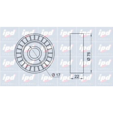 14-1024 IPD Натяжной ролик, поликлиновой  ремень