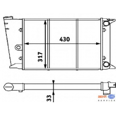 8MK 376 715-291 HELLA Радиатор, охлаждение двигателя