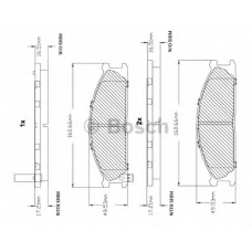 F 03B 150 216 BOSCH Комплект тормозных колодок, дисковый тормоз