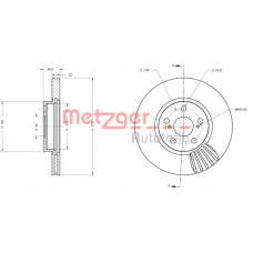 6110577 METZGER Тормозной диск