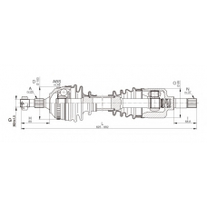 DRS6335.00 OPEN PARTS Приводной вал