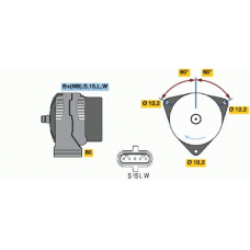 0 123 525 501 BOSCH Генератор