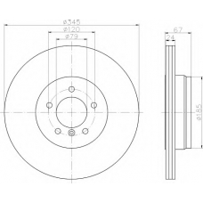 8DD 355 110-041 HELLA Тормозной диск