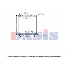 160112N AKS DASIS Радиатор, охлаждение двигателя