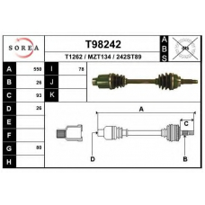 T98242 EAI Приводной вал