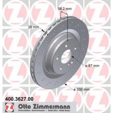 400.3627.00 ZIMMERMANN Тормозной диск