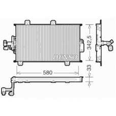 DCN09140 DENSO Конденсатор, кондиционер