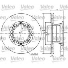 187082 VALEO Тормозной диск