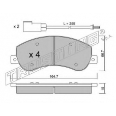 696.0 TRUSTING Комплект тормозных колодок, дисковый тормоз
