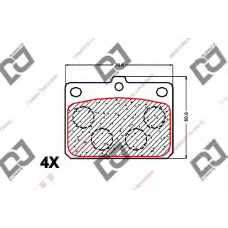 BP1655 DJ PARTS Комплект тормозных колодок, дисковый тормоз