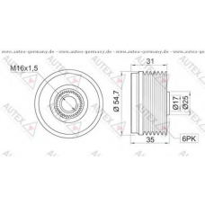 622025 AUTEX Механизм свободного хода генератора