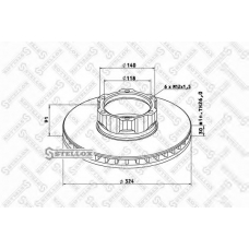 85-00723-SX STELLOX Тормозной диск