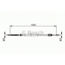 1 987 477 646 BOSCH Трос, стояночная тормозная система