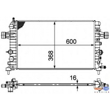 8MK 376 754-081 HELLA Радиатор, охлаждение двигателя