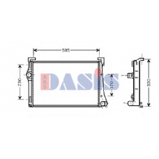 080075N AKS DASIS Радиатор, охлаждение двигателя