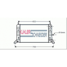 1827001 KUHLER SCHNEIDER Радиатор, охлаждение двигател