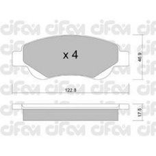 822-637-0 CIFAM Комплект тормозных колодок, дисковый тормоз