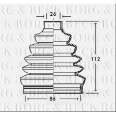 BCB2350R BORG & BECK Пыльник, приводной вал