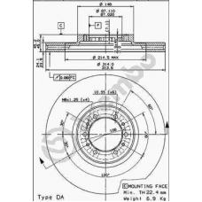 09.9132.10 BREMBO Тормозной диск