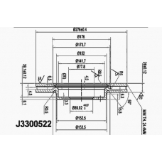 J3300522 NIPPARTS Тормозной диск