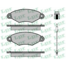 05P1106 LPR Комплект тормозных колодок, дисковый тормоз