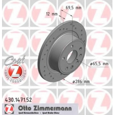 430.1471.52 ZIMMERMANN Тормозной диск