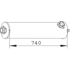 74335 DINEX Средний глушитель выхлопных газов