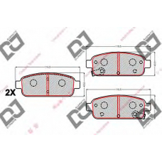 BP2095 DJ PARTS Комплект тормозных колодок, дисковый тормоз