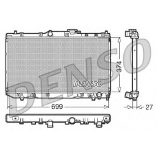 DRM50016 DENSO Радиатор, охлаждение двигателя