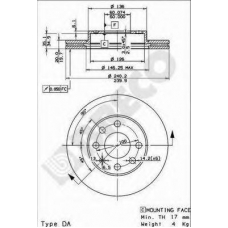 BS 8405 BRECO Тормозной диск